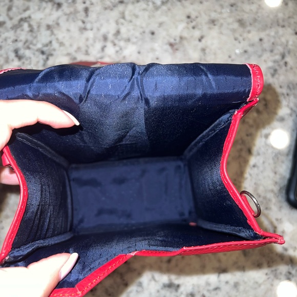 Leather Red Crossbody Bag. - Picture 5 of 7